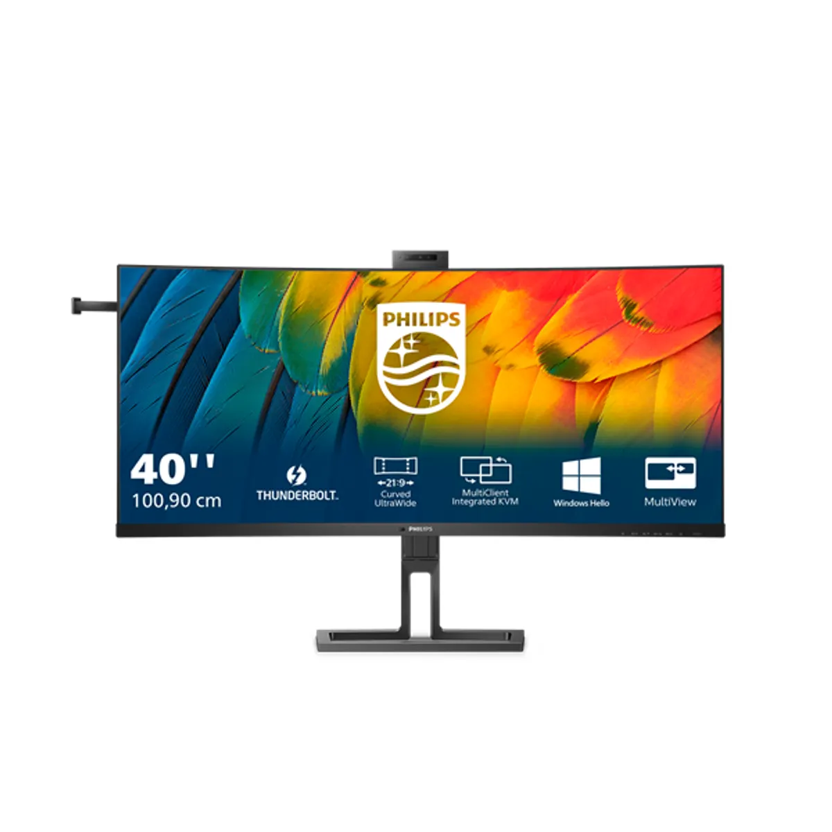 PHI MON 40B1U6903CH/00 monitor 39.7" IPS 5120x2160 21:9 75 Hz 4 ms USB-C HDMI DP Webkamera Hangszóró Dönthető Állítható magasság VESA 100x100 #1