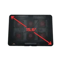 FroggieX FX-PC-P2-R HyperCooling notebook hűtőpad telefontartóval 6 db ventilátor max 15.6" képernyőig 360x255x27 mm #4