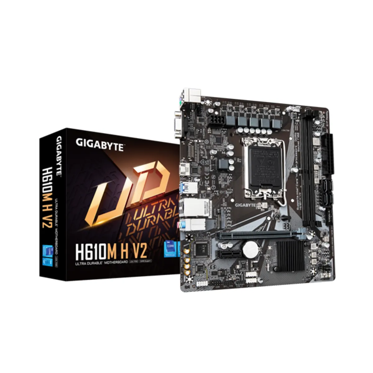 GIGABYTE H610M H V2 DDR5 mATX LGA1700 96 GB M.2 SATA III PCIe 4.0 USB 3.2 Gen1 #1