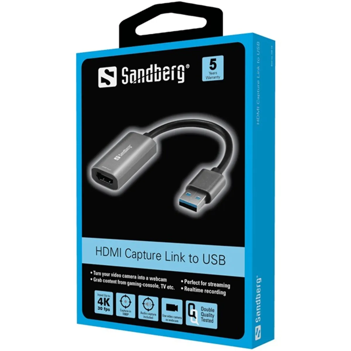 SANDBERG 134-19 HDMI Capture Link to USB HDMI bemenet USB-A 2.0 kimenet 1080p 30fps #2