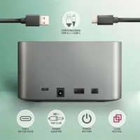 AXAGON ADSA-DC duál HDD és SSD dokkolóállomás USB-C 5Gbps, 2x SATA III 6Gbps, lemezklónozás #3