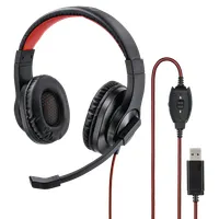 Hama 00139927 PC-Headset HS-USB400 USB-A 2 m fekete mikrofon némító gomb #1