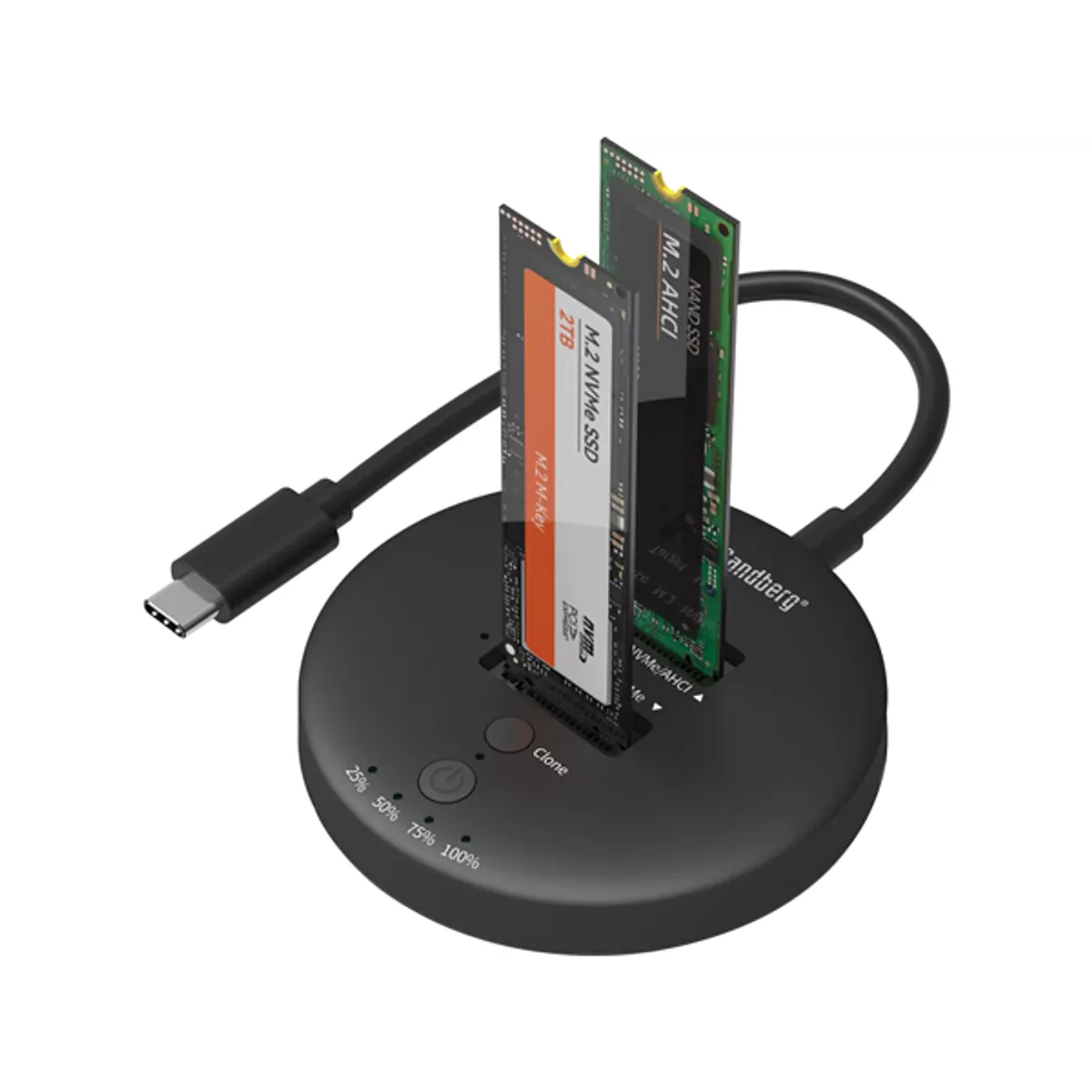 Sandberg 136-72 M.2 NVMe SSD dokkoló USB-C 20 Gbps Dual-bay #2
