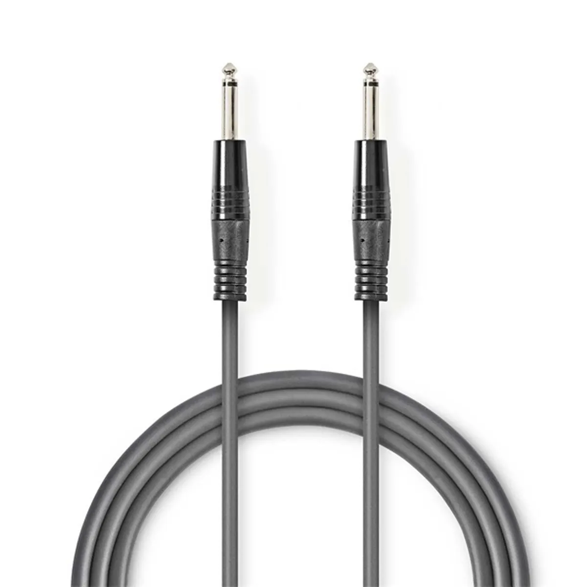 Nedis COTH23000GY30 félprofi audio kábel 2x 6,35 mm mono jack dugó 3 m rugalmas PVC nikkelezett #2