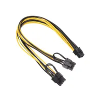 BLACKBIRD BH1504 Tápkábel PCI-E 6 pin női -> 2x8 pin férfi, 30 cm