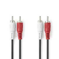 NEDIS CAGL24200BK30 sztereo RCA-kábel 2x RCA dugó hossz 3m