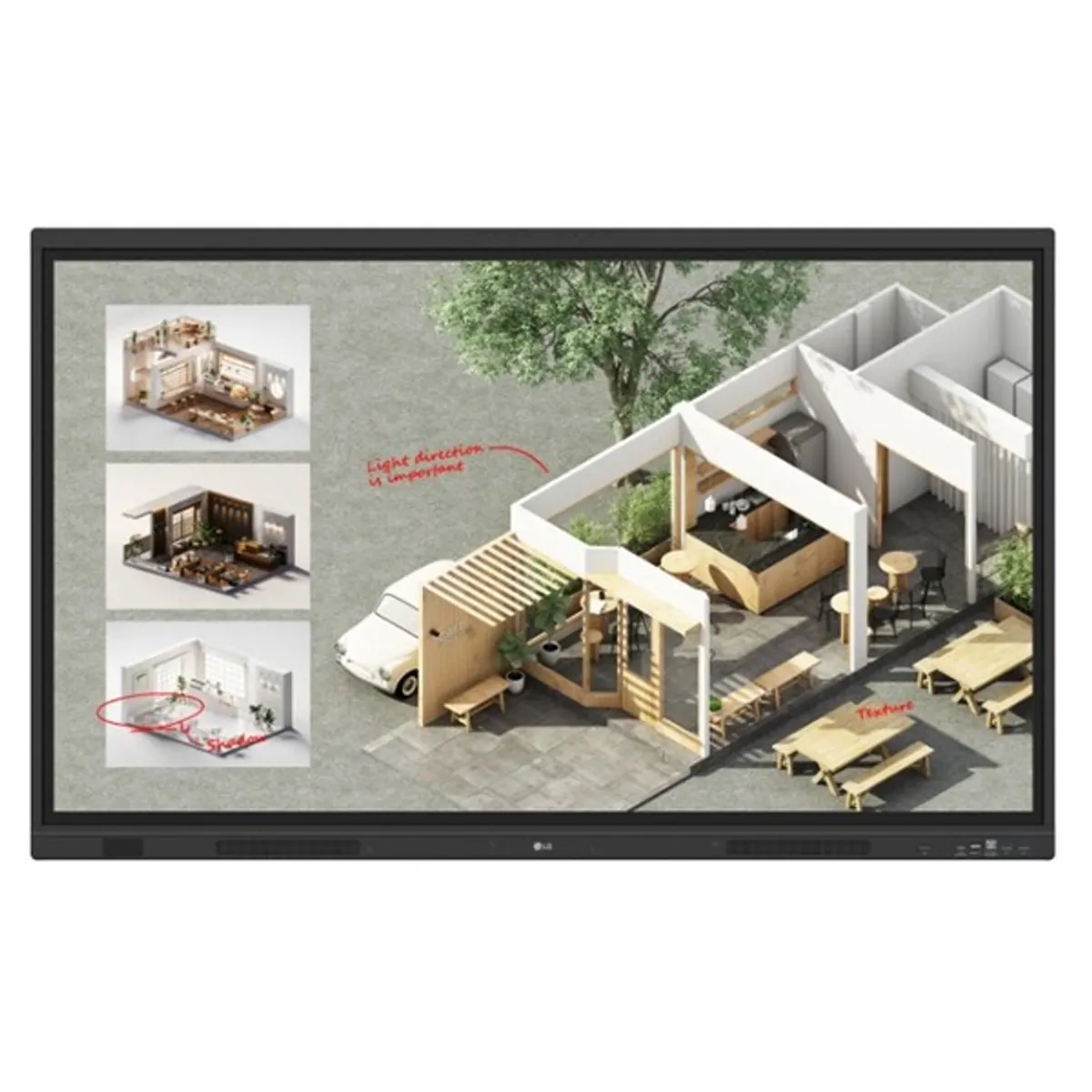 LG VIS 55TR3DQ-B.AUEQ 55" 4K VA érintőképernyős beltéri monitor HDMI DP USB Ethernet Wifi BT #1