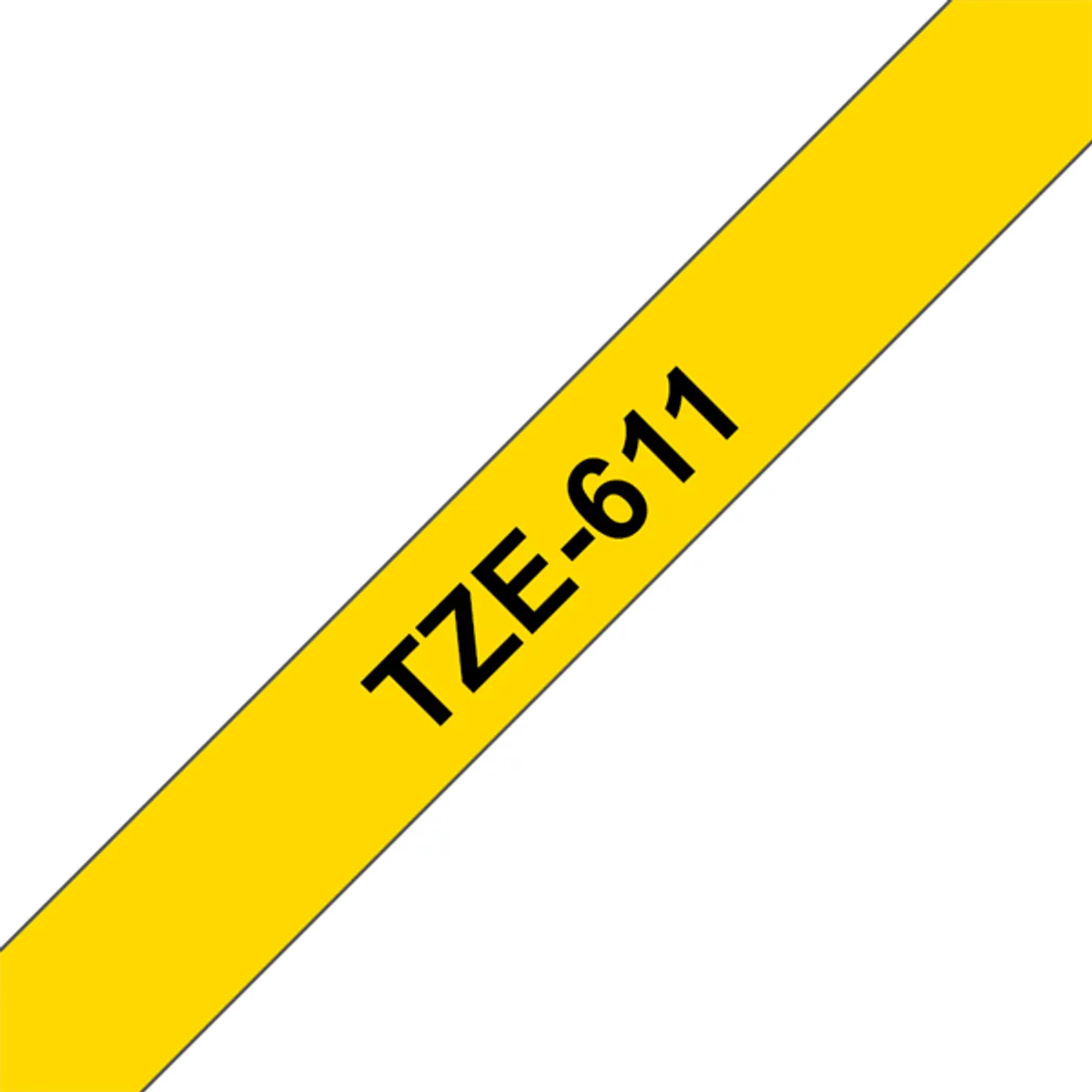BROTHER TZE611 laminált szalag 6 mm 8 m sárga alapon fekete #1