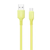 COLORWAY CW-CBUM043-Y USB-MicroUSB kábel puha szilikon 1m sárga 2.4A #2
