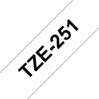 BROTHER TZE251 TZE251 laminált szalag Fehér alapon fekete felirat, 24 mm szélesség, 8 m hossz, laminált, kompatibilis P-touch készülékekkel