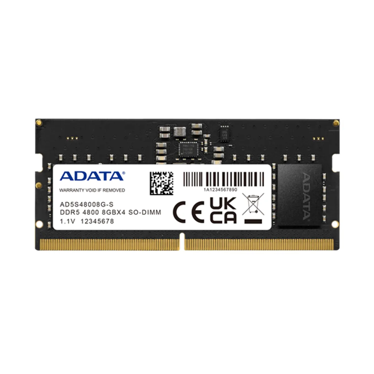 ADATA AD5S480016G-S DDR5 SO-DIMM 16GB 4800MHz CL38 On-Die ECC #1