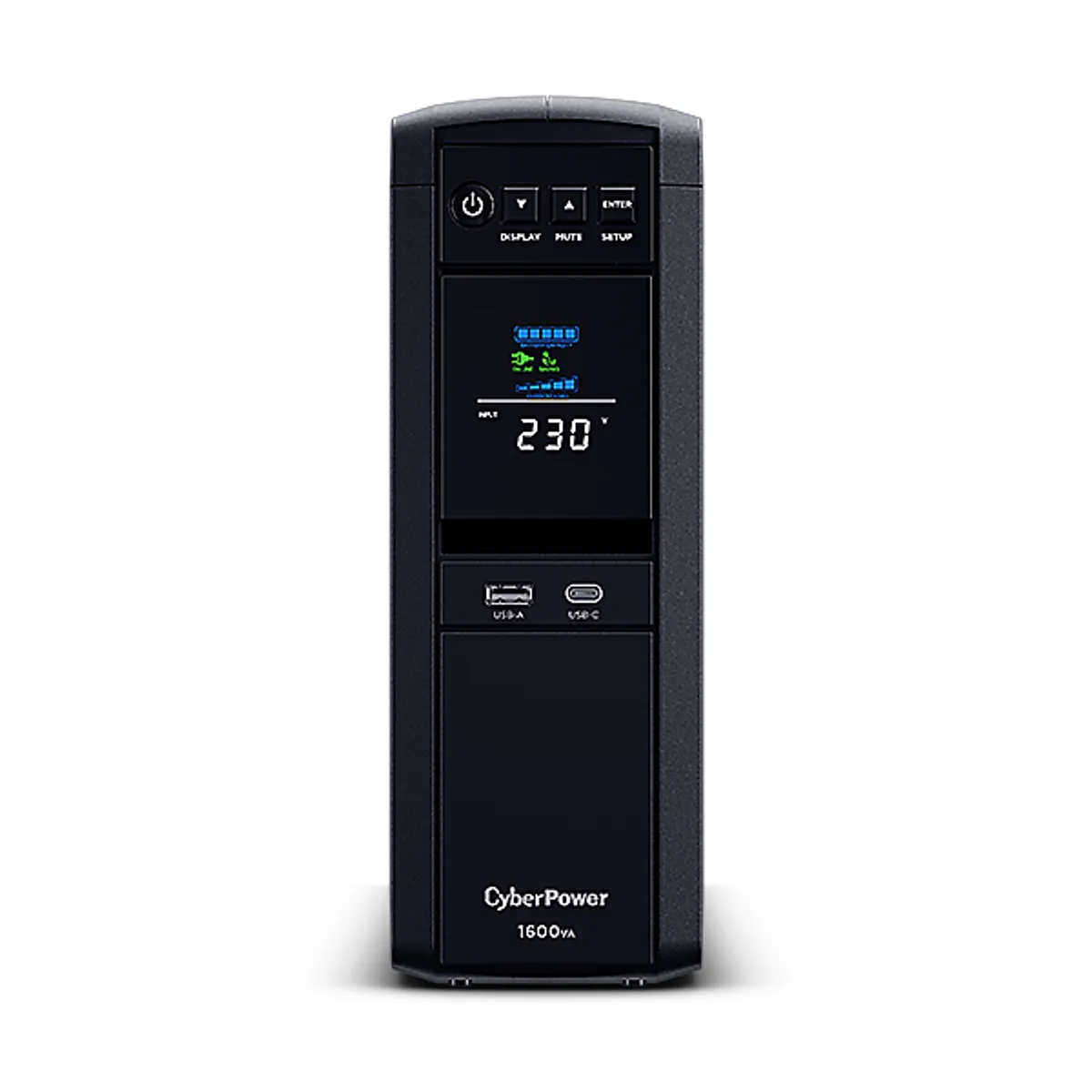 CyberPower CP1600EPFCLCD UPS line-interaktív LCD 1600 VA beépített adatvonal-védelem #1