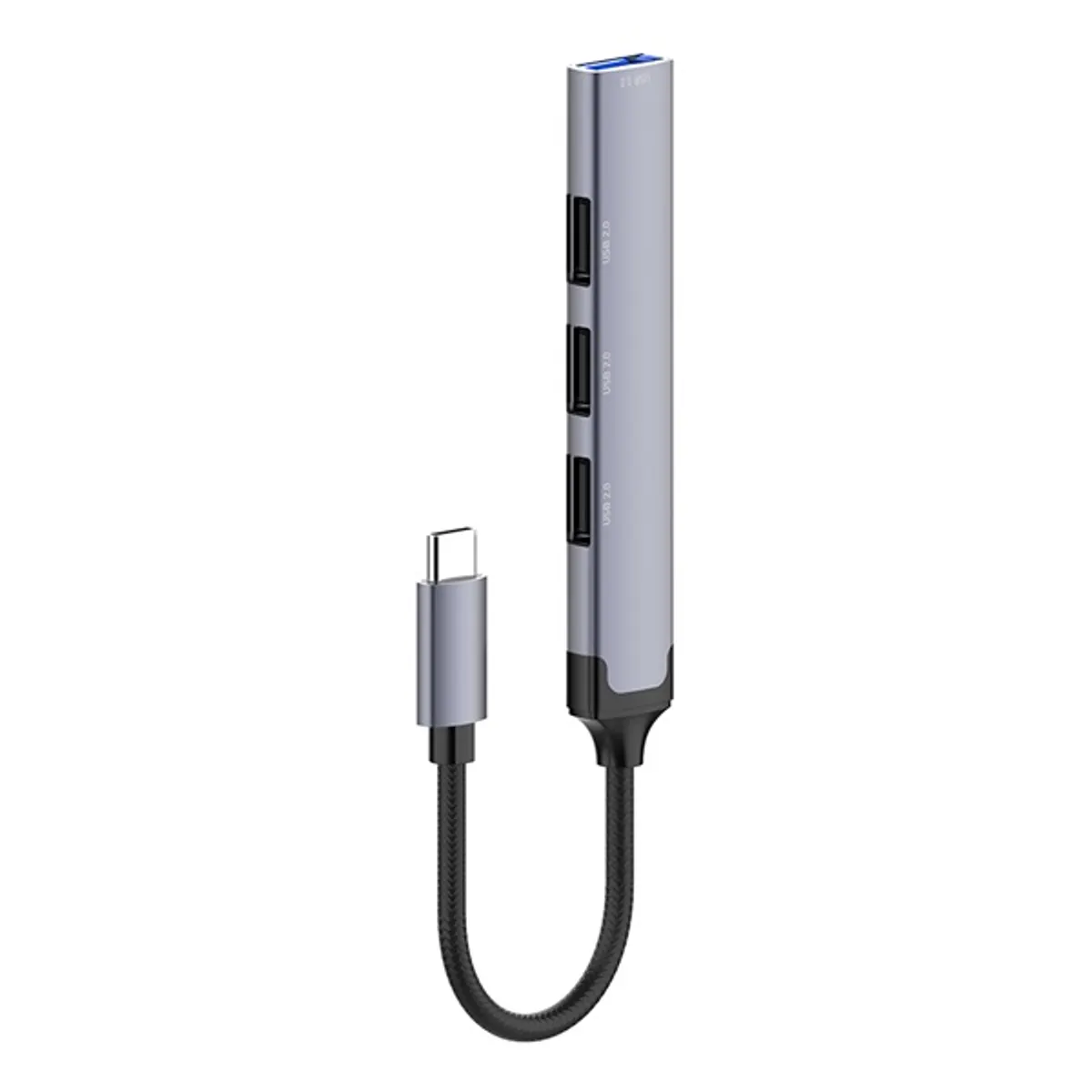 Colorway CW-HUB04 USB-C hub 4-port 1x USB 3.0, 3x USB 2.0 alumínium ötvözet sötétszürke 0,12 m #6