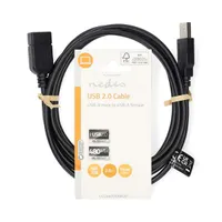 NEDIS CCGL60010BK20 USB hosszabbító kábel USB 2.0 USB-A férfi USB-A nő 2 m fekete #3