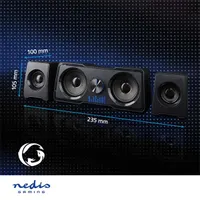 Nedis GSPR21022BK 2.2 hangszóró LED fényhatás USB táp 3,5 mm jack 48 W #9