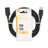 NEDIS CCGL60010BK30 USB hosszabbító kábel USB 2.0 3 m fekete #3