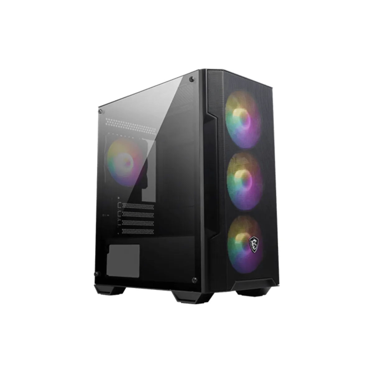 MSI PCC Mag forge M100A ház előlapi 2x USB 1x Mic 1x Spk 2x3,5 bővítőhely 4x120mm fekete #1
