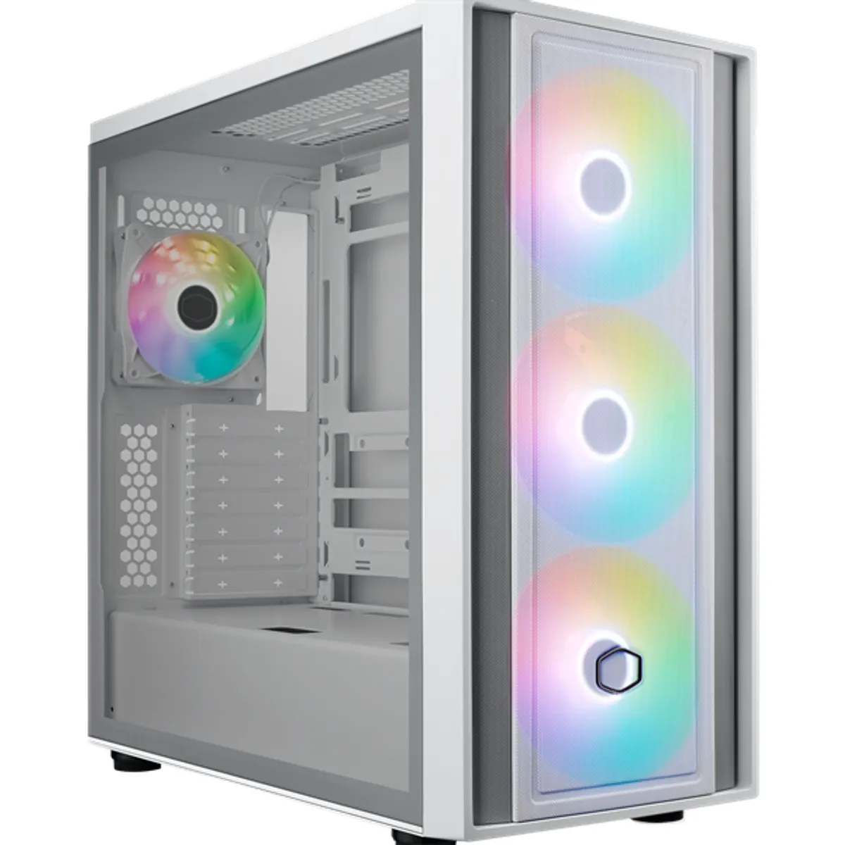 Cooler Master MB600-WGNN-S00 MasterBox 600 fehér edzett üveg ARGB 3x140mm elülső #1