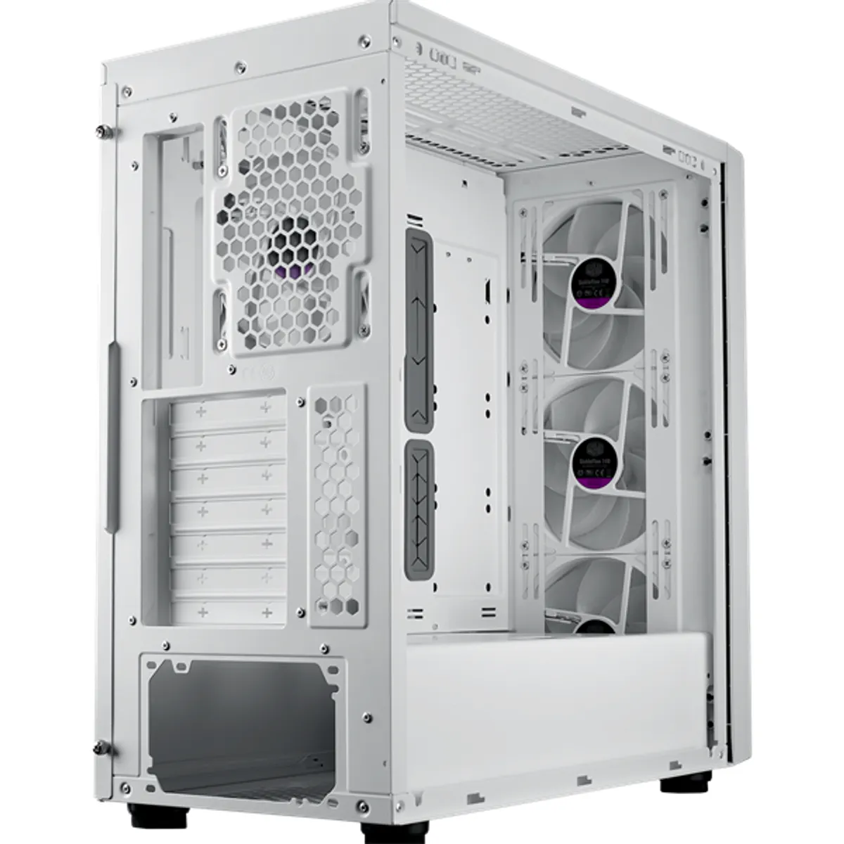 Cooler Master MB600-WGNN-S00 MasterBox 600 fehér edzett üveg ARGB 3x140mm elülső #3