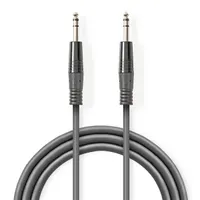 Nedis COTH23020GY30 félprofi audio kábel 2 x 6,35mm sztereo jack dugó hossz 3m rugalmas #2