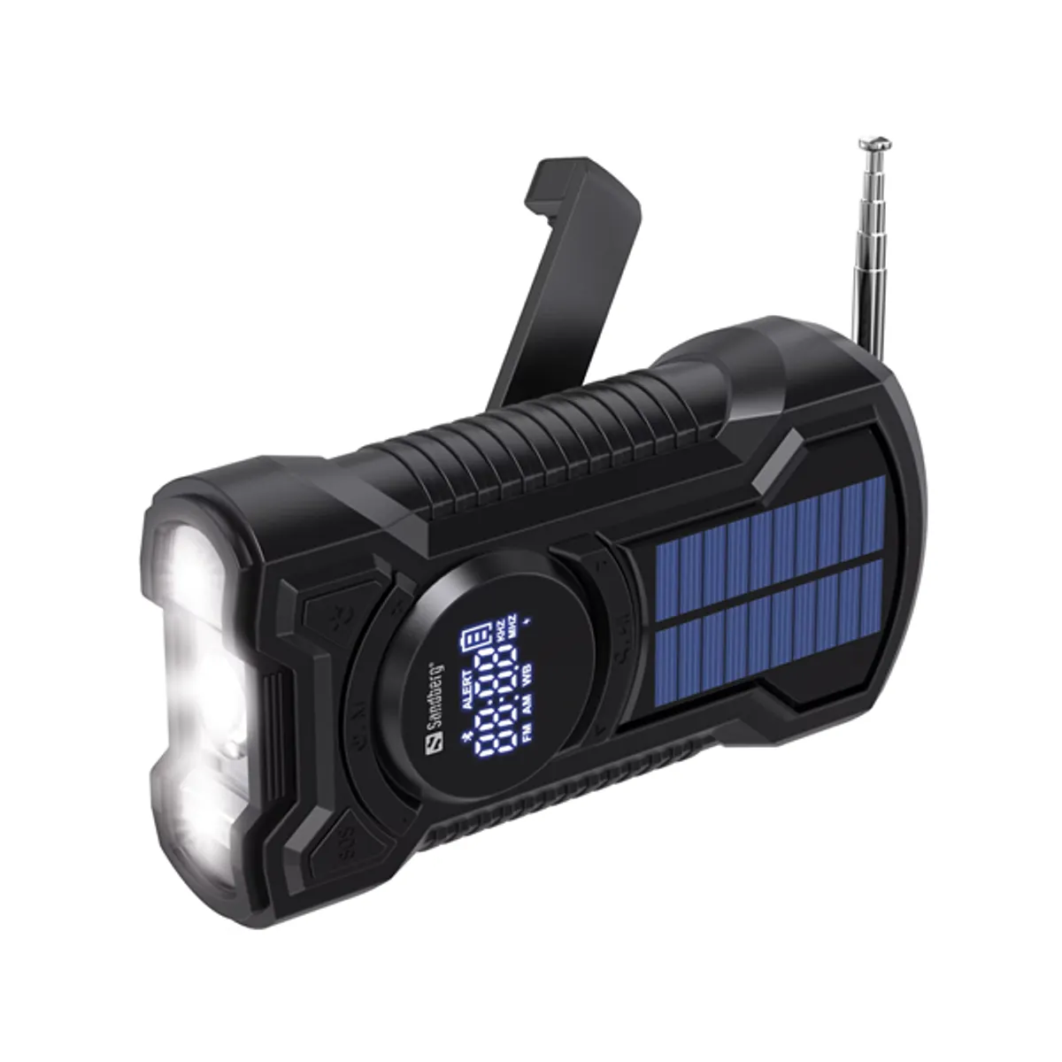 SANDBERG 421-03 Survivor radio all-in-1 5000 mAh powerbank AM FM bluetooth hangszóró napelemes töltés és kézi hajtás #2