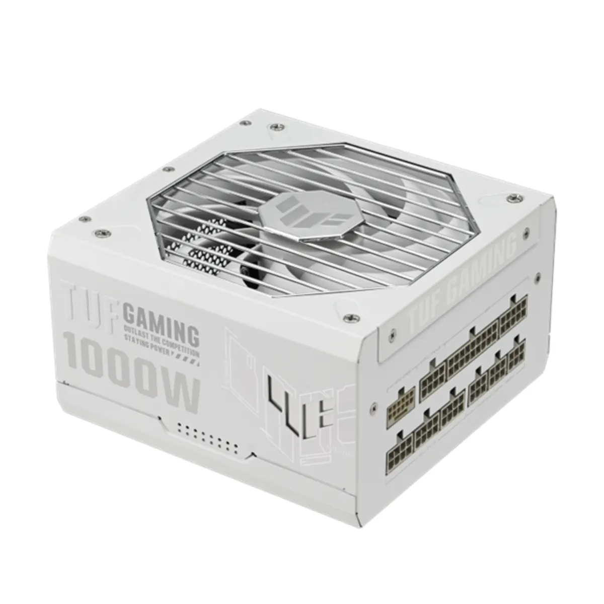 Asus per TUF-GAMING-1000G-WHITE TUF-Gaming 1000W fehér alacsony zajú 12cm 1x20-4 2x4-4 1x16 4x8 5xSata 3xMolex #1