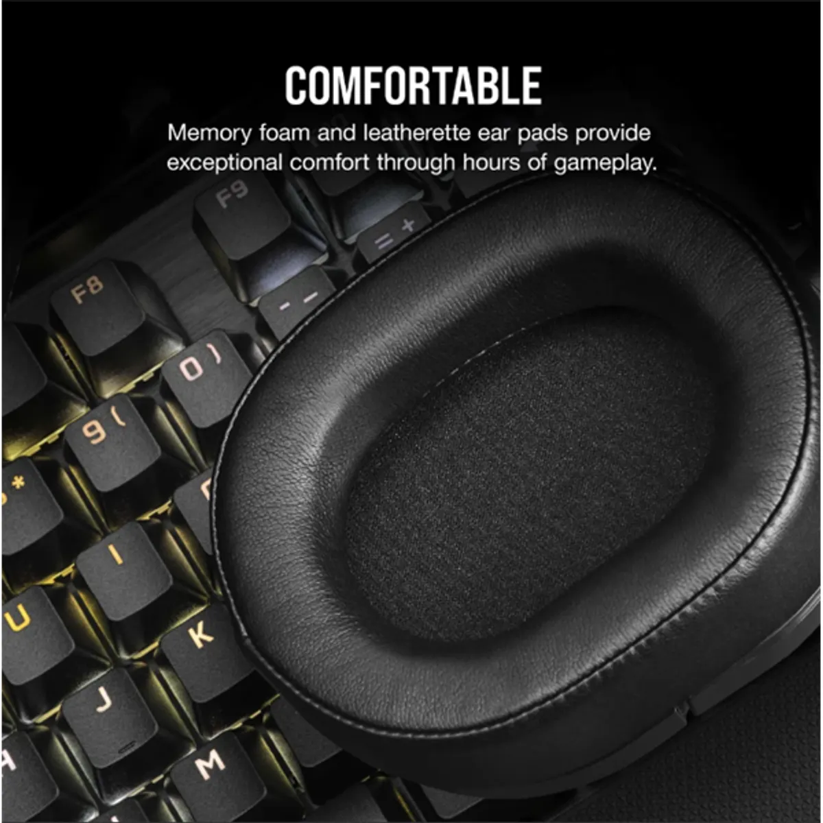 CORSAIR CA-9011260-EU HS55 stereo gaming headset 50mm neodímium meghajtók, kábeles, 3.5mm csatlakozás, omnidirekcionális mikrofon #5