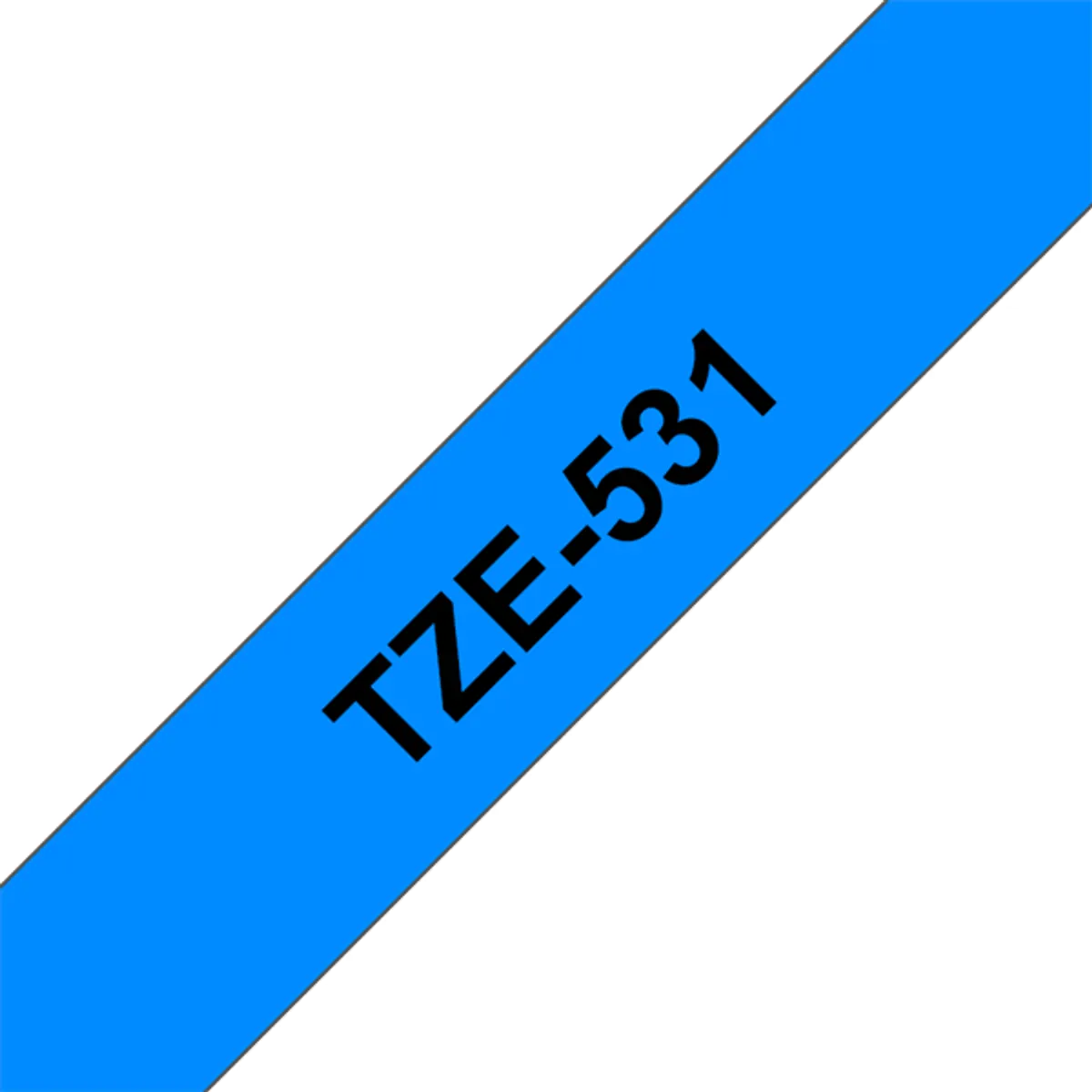 BROTHER TZE531 laminált címkéző szalag 12mm 8m kék alapon fekete #1