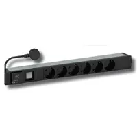 LEGRAND 646836 elosztósor 19" 1U 6 aljzat túlfeszültség-védelem gyermekvédett 3m