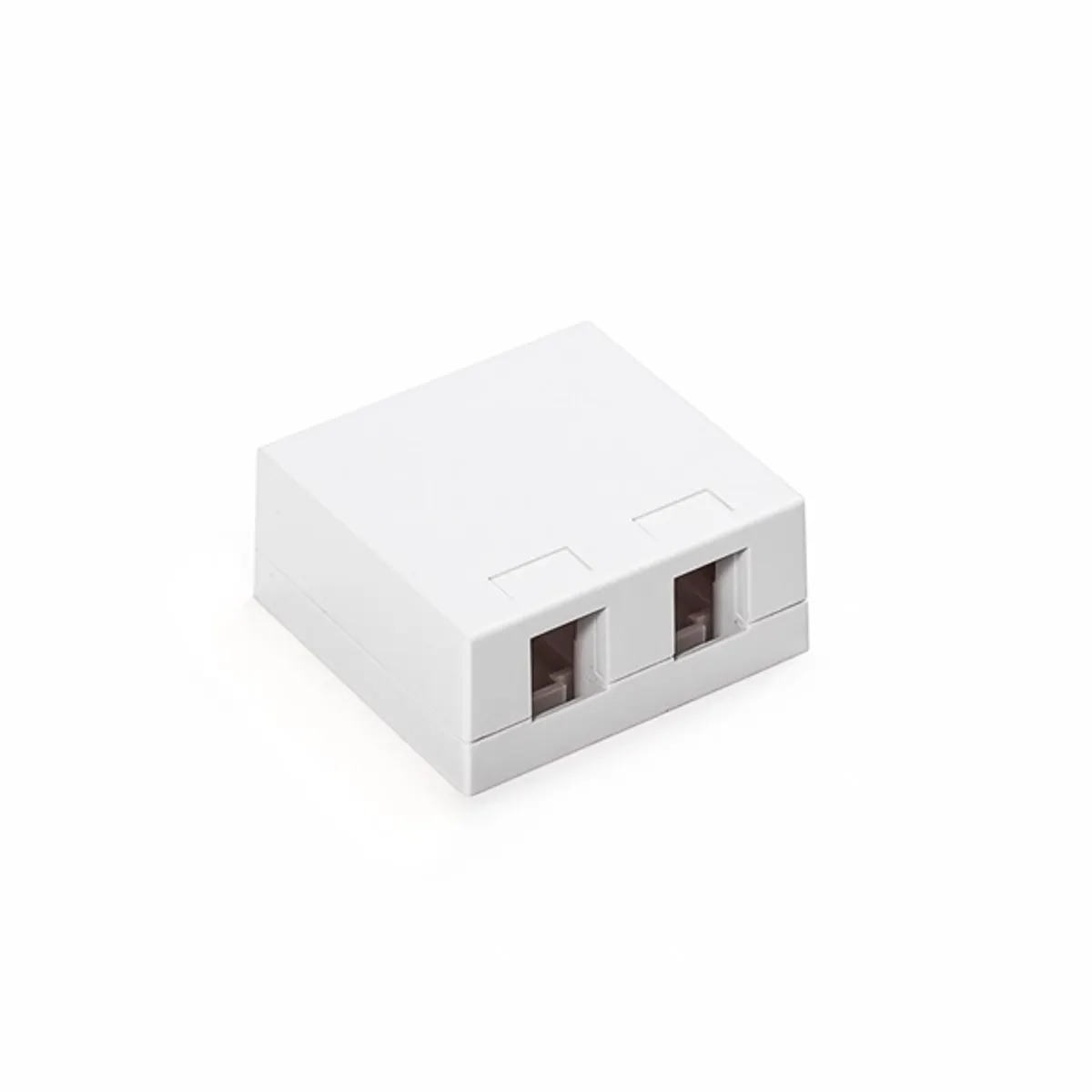 KELINE KE-SMB02-W falon kívüli doboz 2 portos üres, méretek 64x68x30 mm, PVC fehér #1