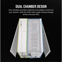 CORSAIR CC-9011264-WW 2500D Airflow dupla kamrás Micro-ATX fehér edzett üveg #3