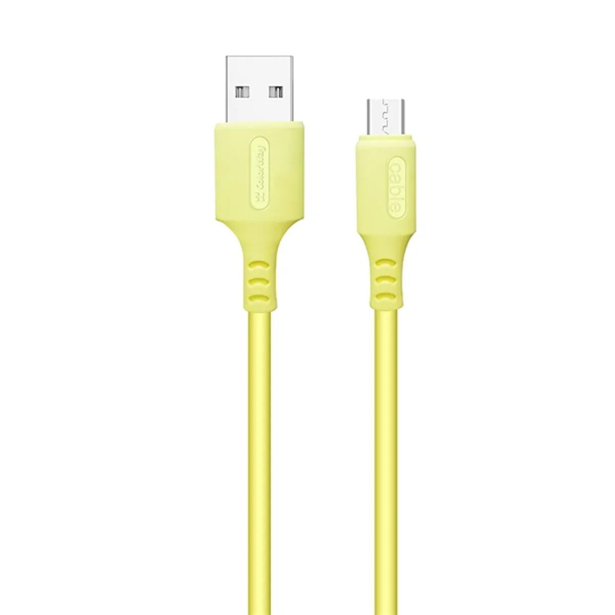 COLORWAY CW-CBUM043-Y USB-MicroUSB kábel puha szilikon 1m sárga 2.4A #2
