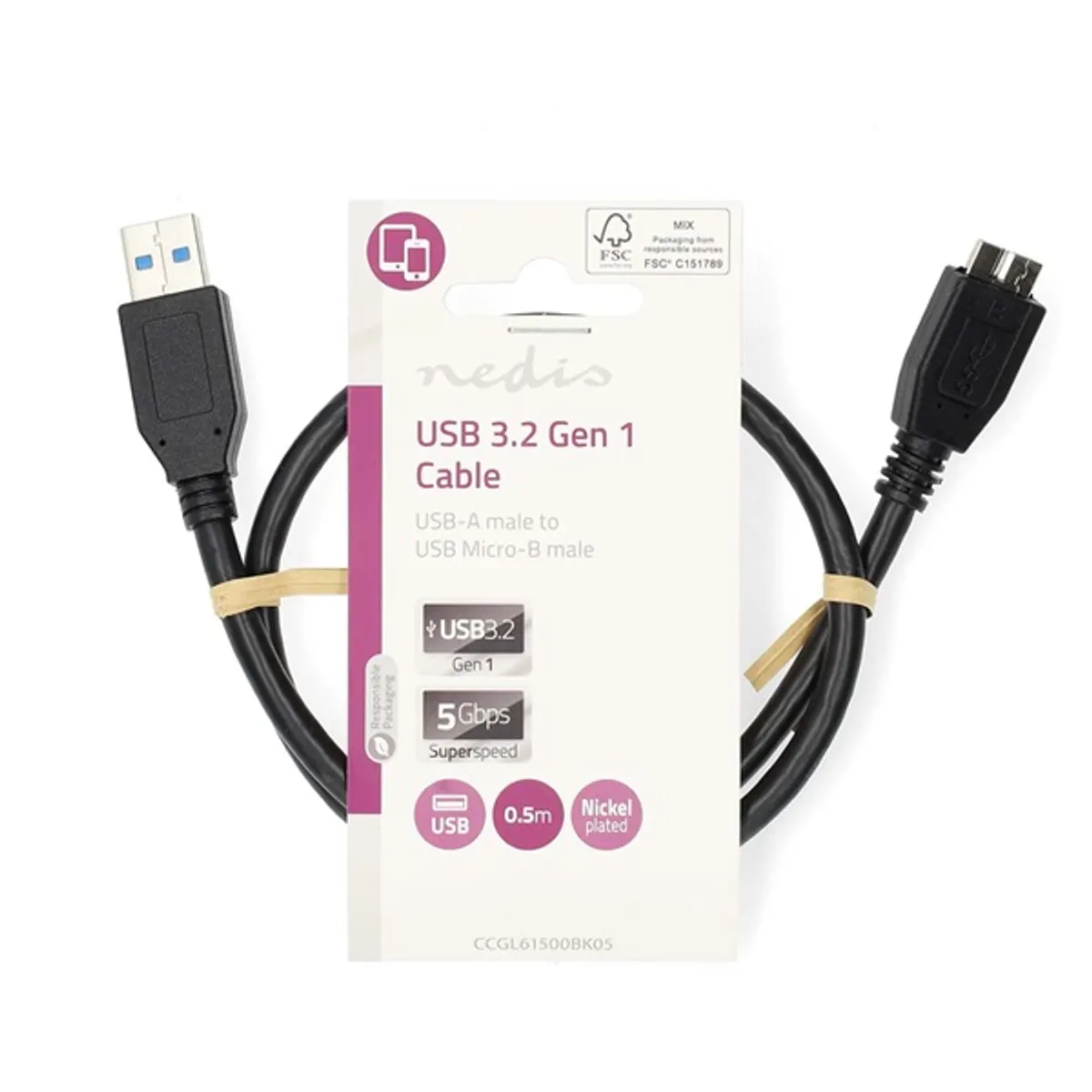 NEDIS CCGL61500BK05 kábel szín: fekete #2