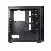Chieftec AL-02B-TG-OP Hawk fekete edzett üveg oldalpanel alumínium előlap 1x5.25" külső 2x3.5" és 2x2.5" belső ATX mini ITX mATX #3