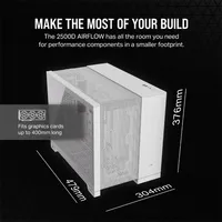 CORSAIR CC-9011264-WW 2500D Airflow dupla kamrás Micro-ATX fehér edzett üveg #6