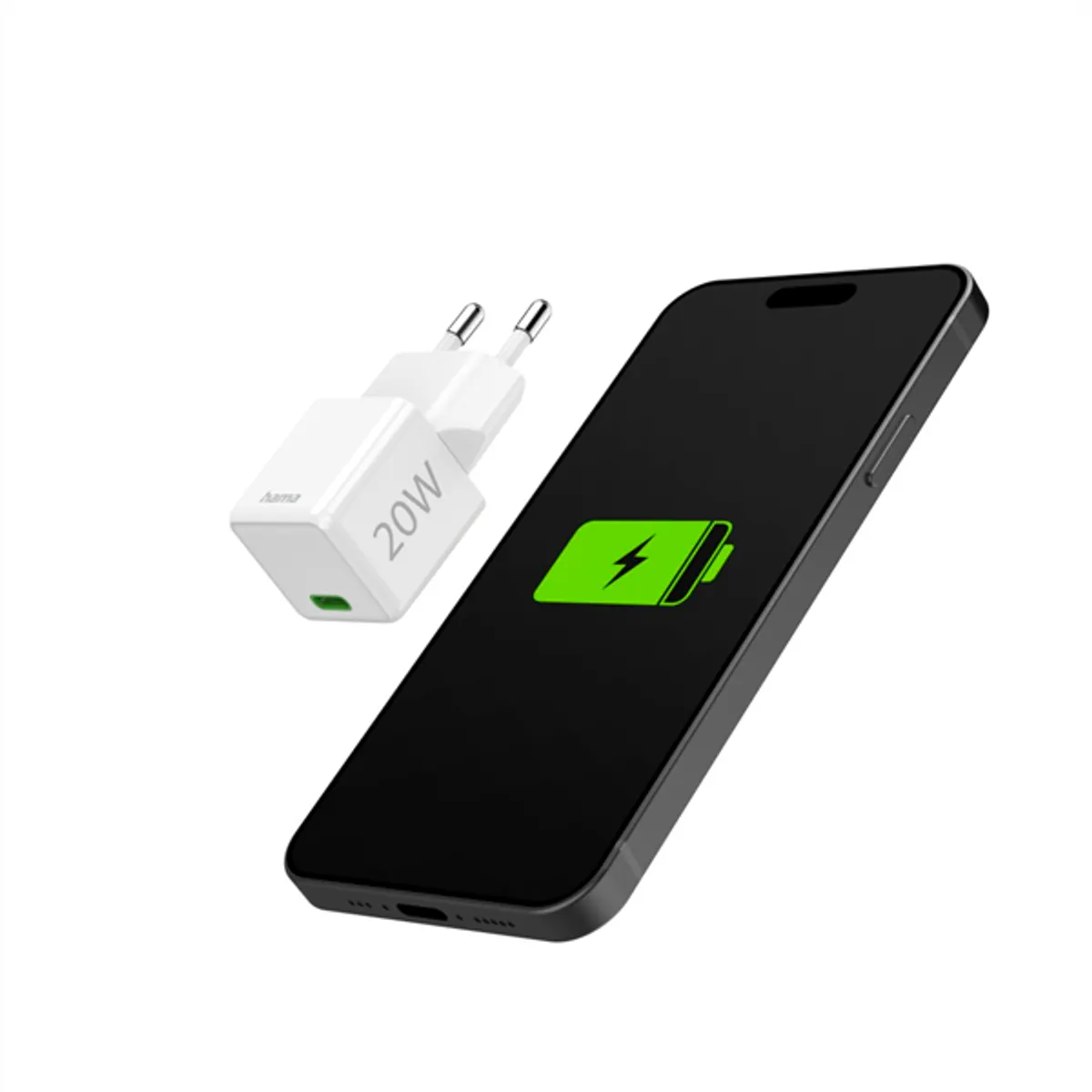 Hama 00201980 USB-C töltő 20W PD QC fehér kompakt 100-240V #2
