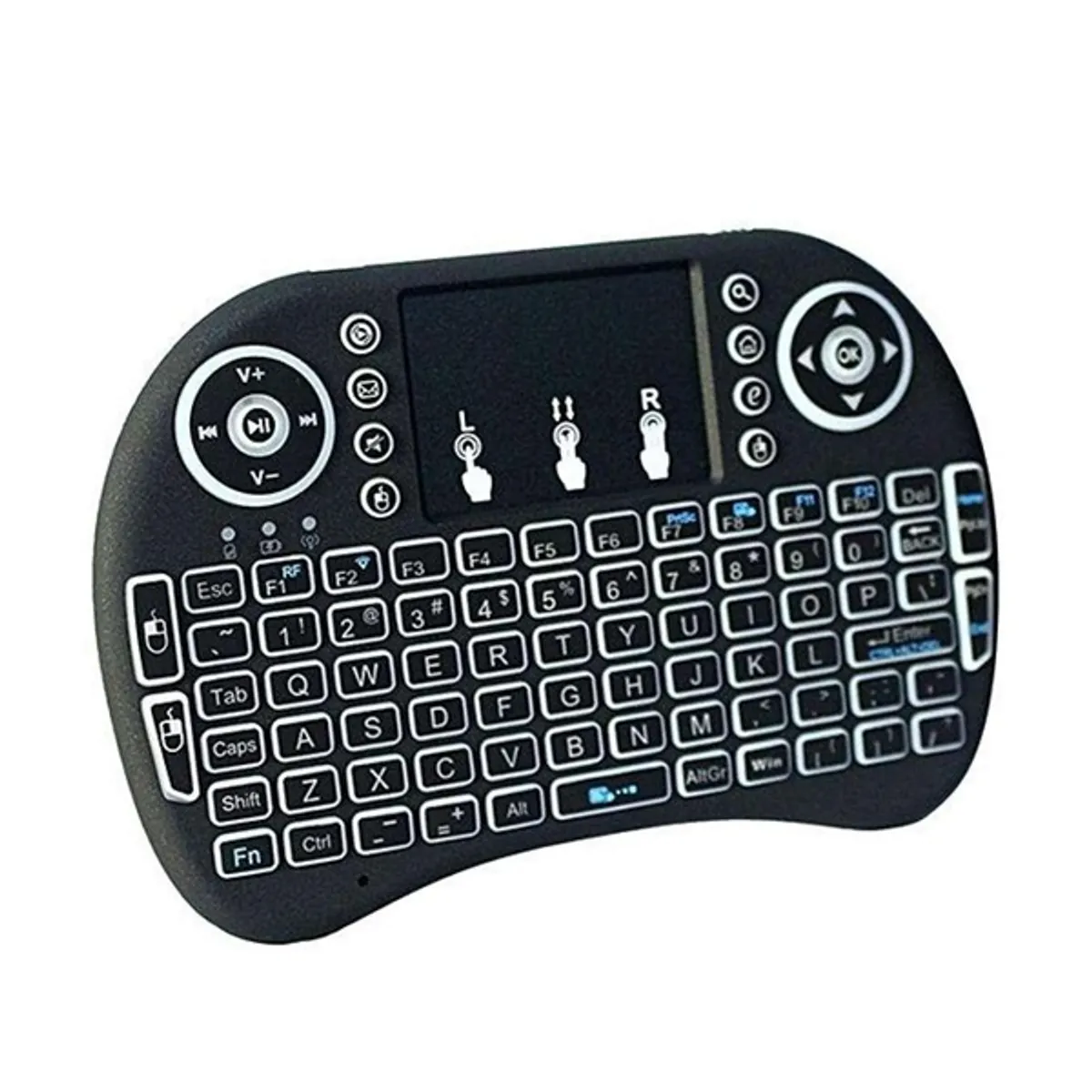 BLACKBIRD BH1456 Vezeték Nélküli Multimédiás Mini Billentyűzet Háttérvilágítás UK #2