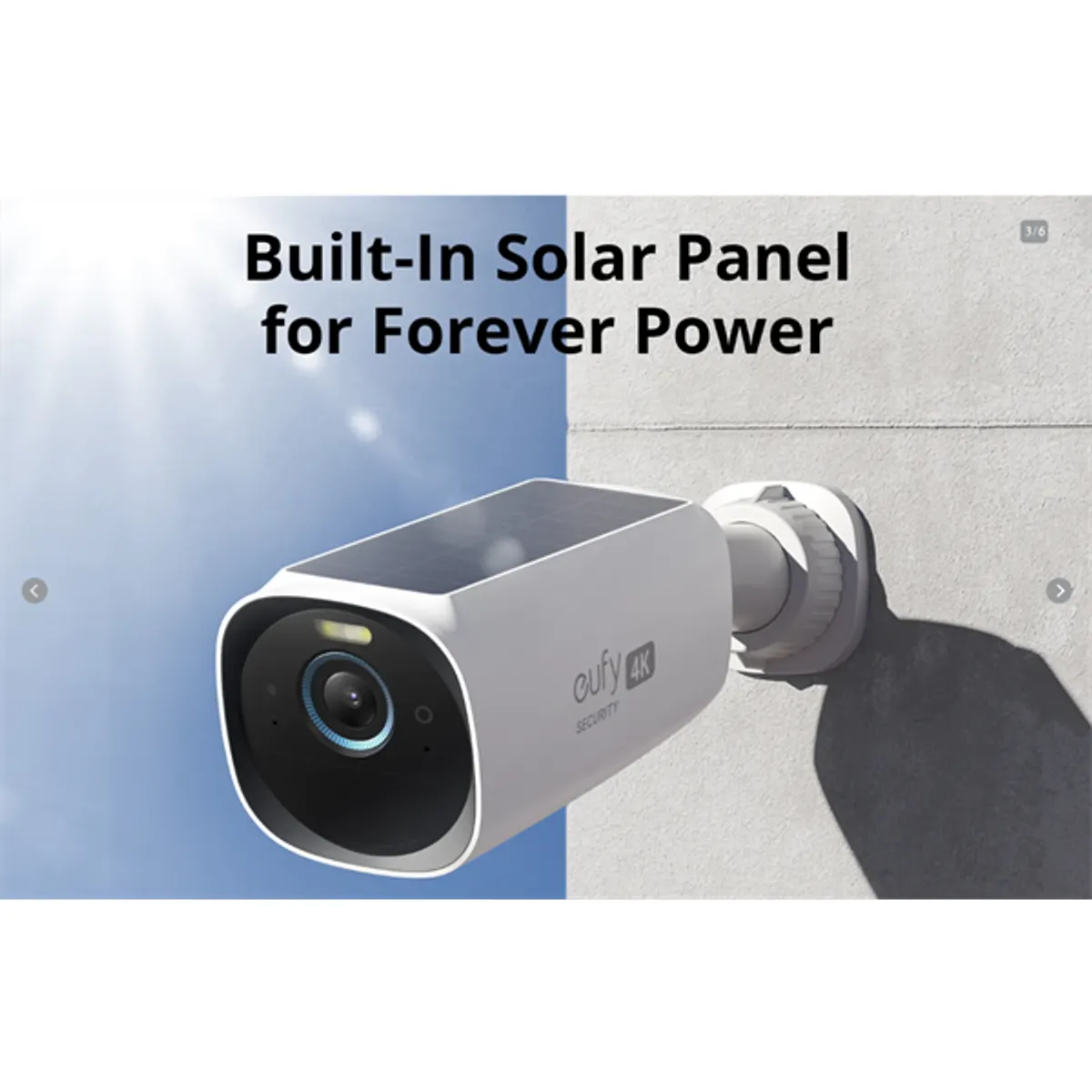 ANKER T88713W1 EUFYCAM3 S330 4K napelemes kültéri WiFi IP67 AI ember- és járműfelismerés 16GB helyi tárhely #3