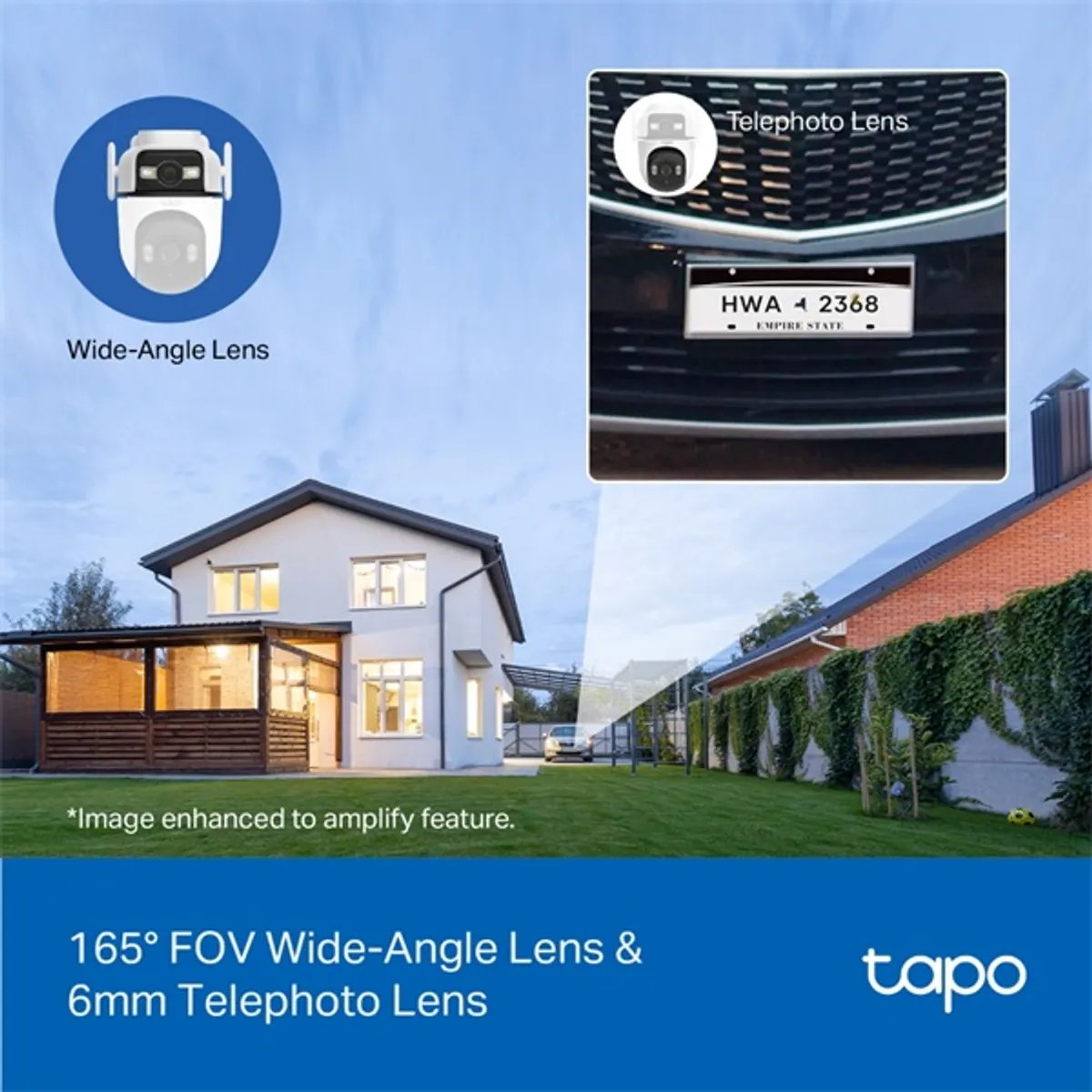 TP-LINK TAPO C545D kétlencsés kültéri IP kamera 2K forgatható és dönthető AI követés 360 fokos nyomkövetés IP66 #3