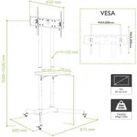Techly ICA-TR6 falitartó 600x400mm vesa #3