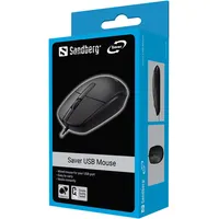 Sandberg 331-00 Saver USB egér fekete optikai 1200 DPI 3 gombos 1,5 m #4