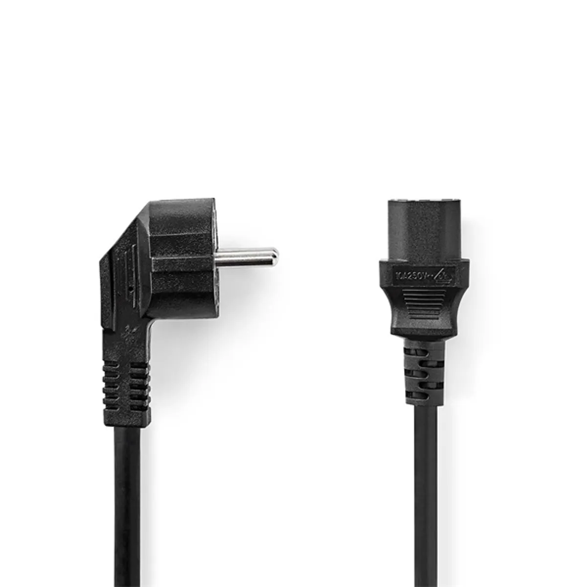 Nedis CEGL10000BK30 tápkábel IEC-320-C13 derékszögű 3m földelt #1