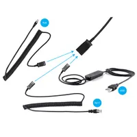 Sandberg 126-30 Fejhallgató pro stereo USB RJ9 RJ11 30 mm driver mikrofon állítható kar #6