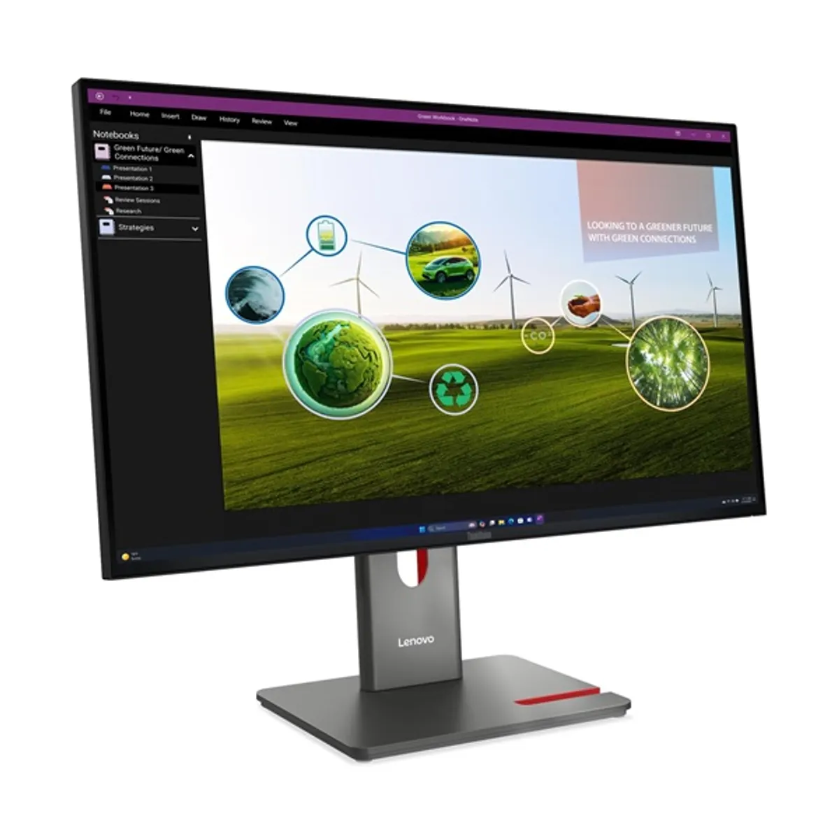 LENOVO-COM 64A7GAT6EU kijelző 27" ips 2560x1440 120hz usb-c pd 15w hdmi dp ves a 100x100 állítható forgatható fekete #2