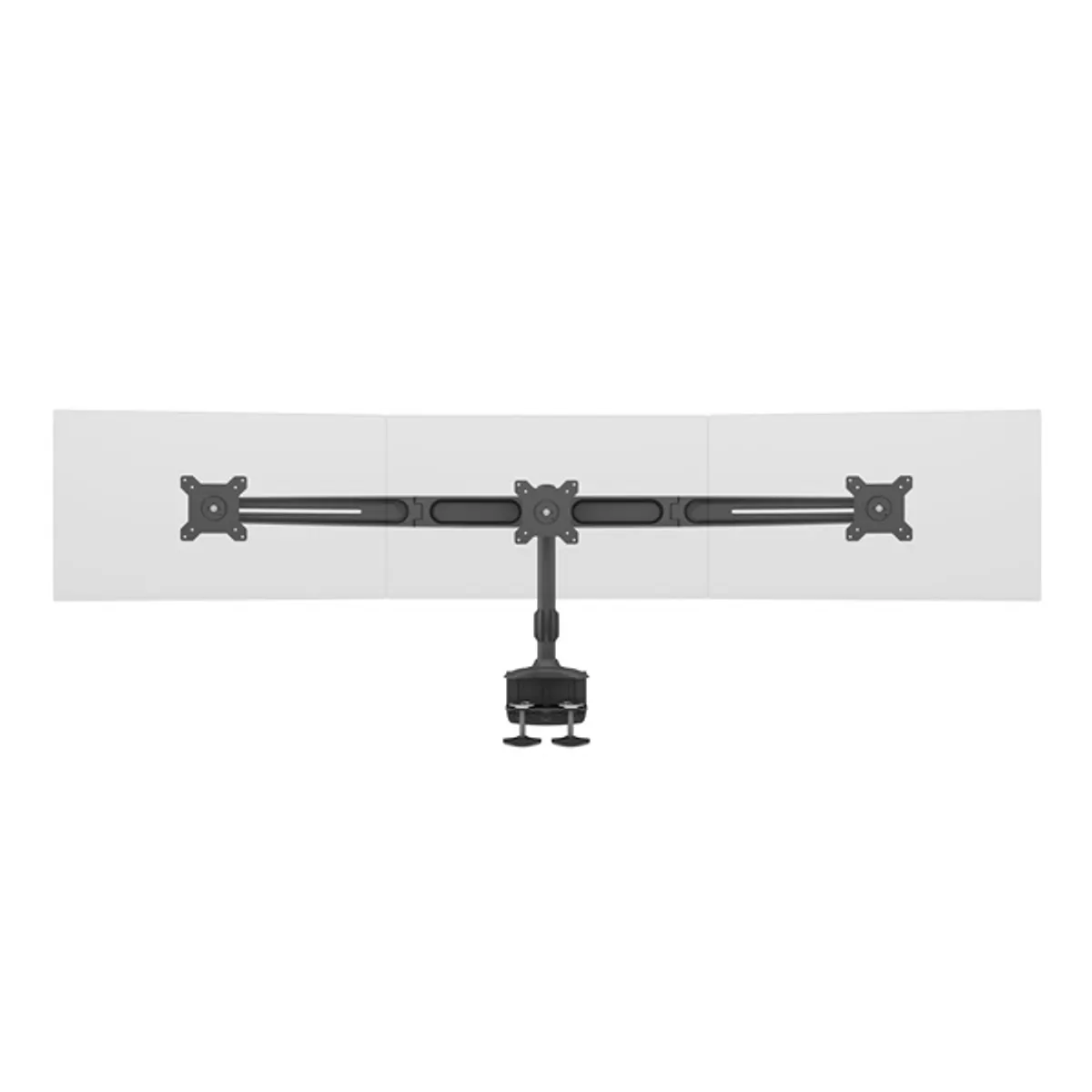 Multibrackets 7350105210372 Asztali konzol 3 képernyőre 15"-24" VESA 75x75, 8 kg képernyőnként, dőlés 20 fok, forgás 90 fok, yaw 10 fok, fekete #10