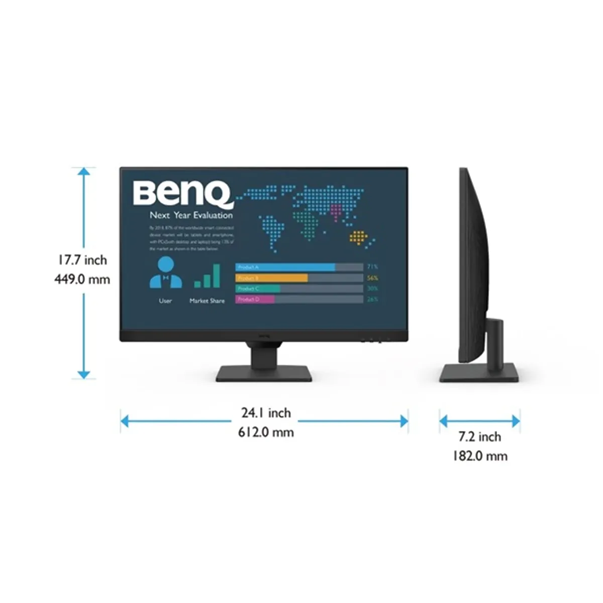 BENQ 9H.LM5LB.QBE IPS monitor 23.8" 1080p 100Hz 5ms 2xHDMI DisplayPort hangszóró #4