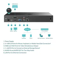 TP-LINK VIGI NVR2016H 16 csatornás hálózati videórögzítő 4K-felbontás, 10 TB tárhely, HDMI-VGA, 2xSATA, H265, H264, ONVIF #4