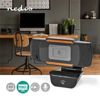 Nedis WCAM100BK webkamera Full HD 1080p, 2 MP, 30fps, Beépített mikrofon, Fix fókusz, 81 fokos látószög, USB 2.0, Plug and play, Csipeszes rögzítés #5