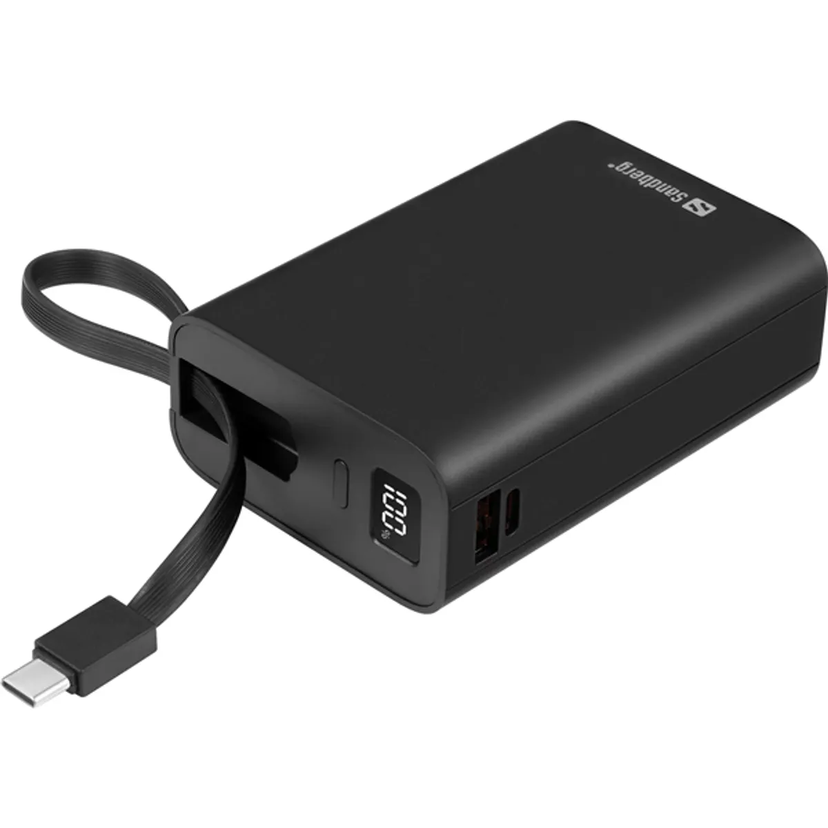 SANDBERG 421-12 Connect 20000 PD20W powerbank 20000 mAh beépített USB-C töltőkábel #1