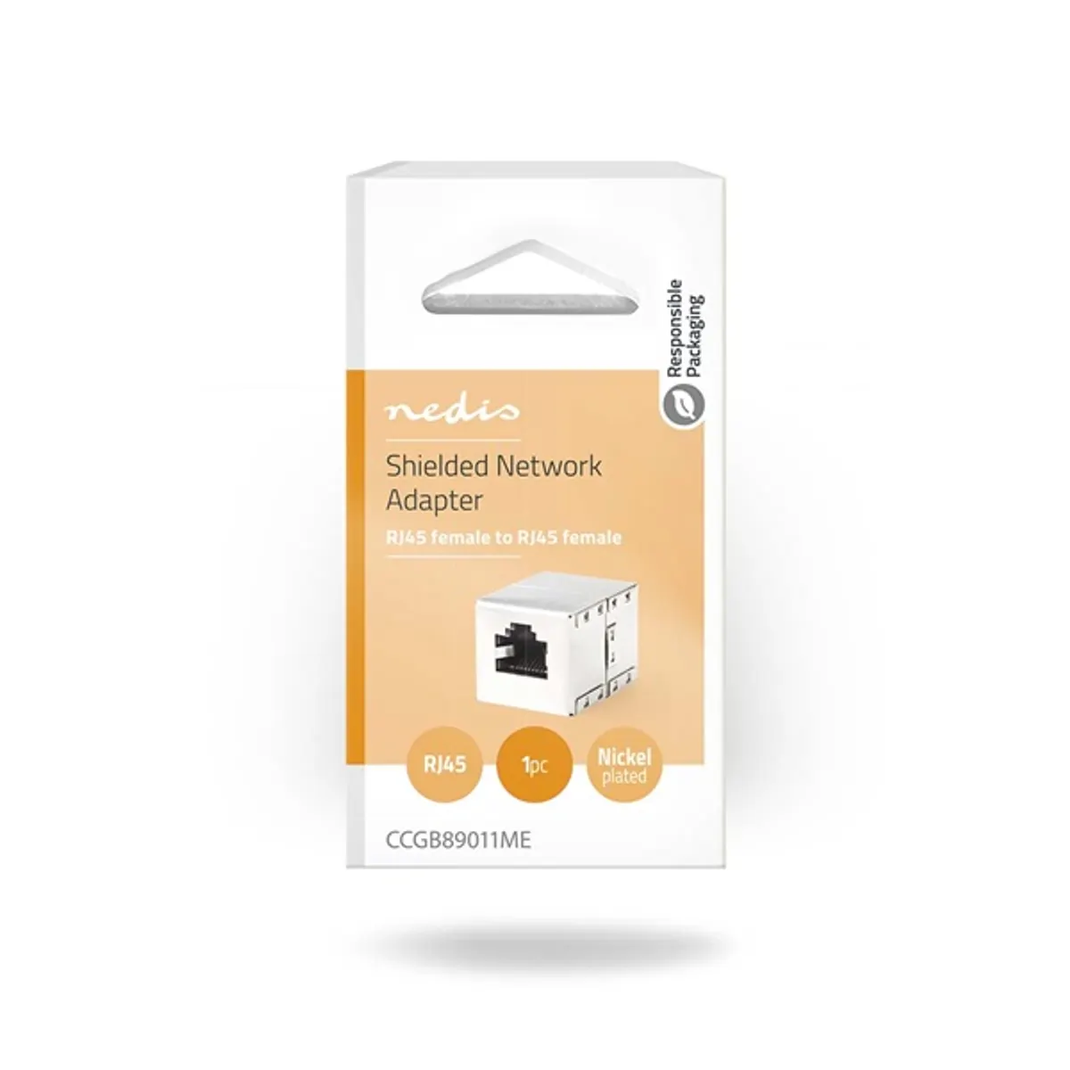 Nedis CCGB89011ME Cat5e és Cat6 RJ45 UTP toldó árnyékolt fém rendkívül lapos 0,3 mm átlátszó PCB lemez két RJ45 aljzat #3